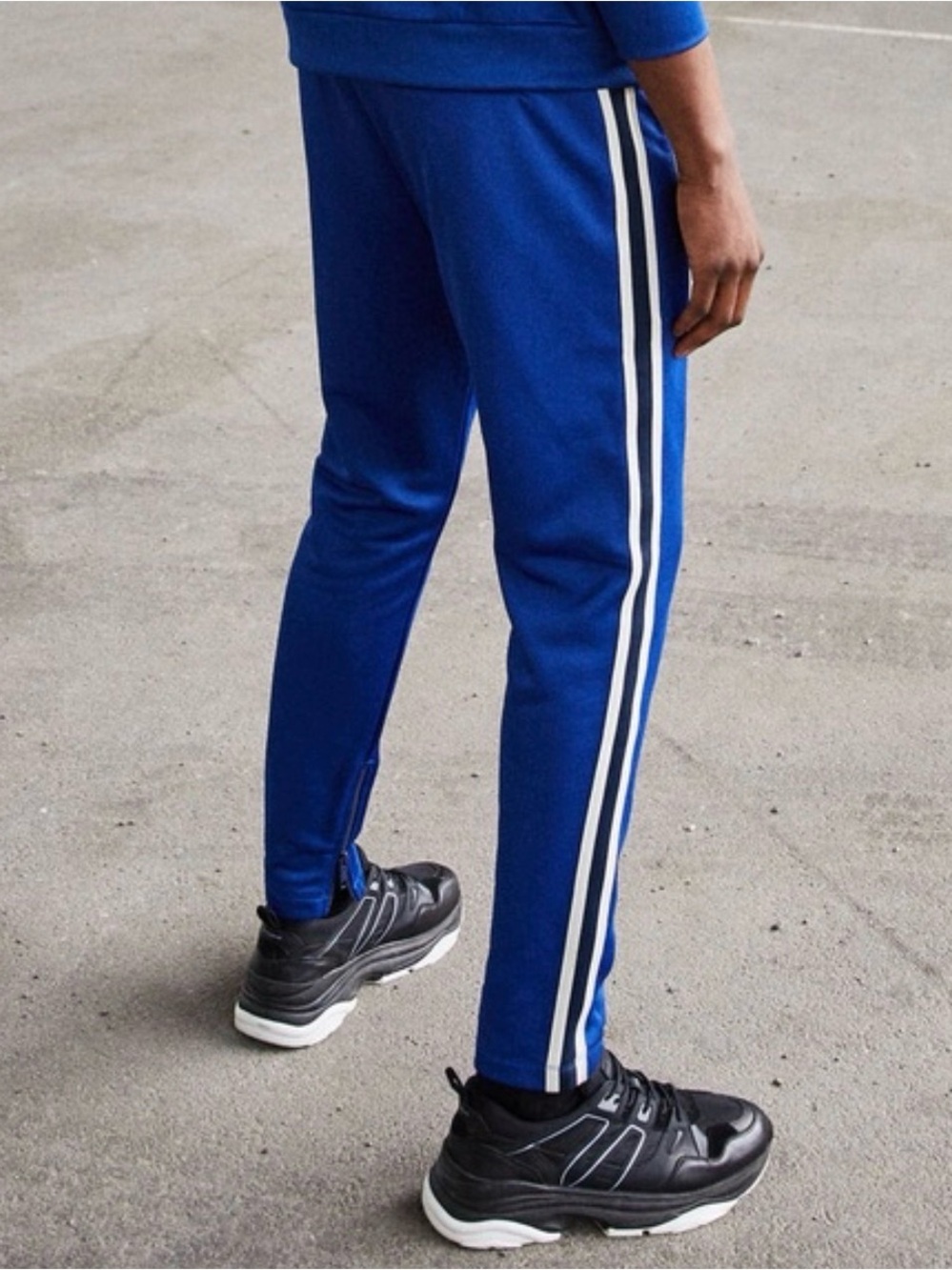 The Kooples Royal Blue Joggers with White Side Stripes